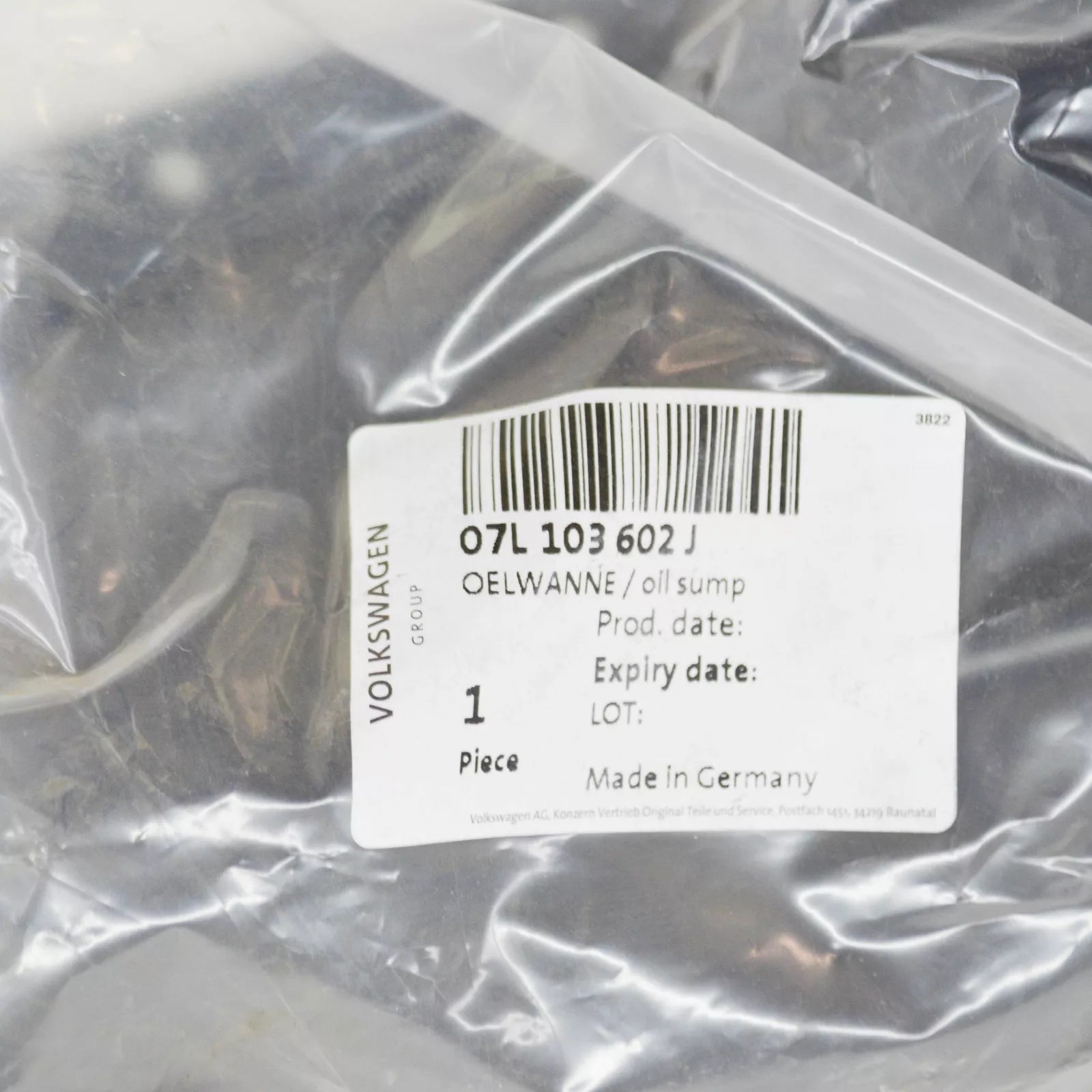 NEW AUDI A6 C6 ENGINE OIL SUMP LOWER PART 07L103602J ORIGINAL