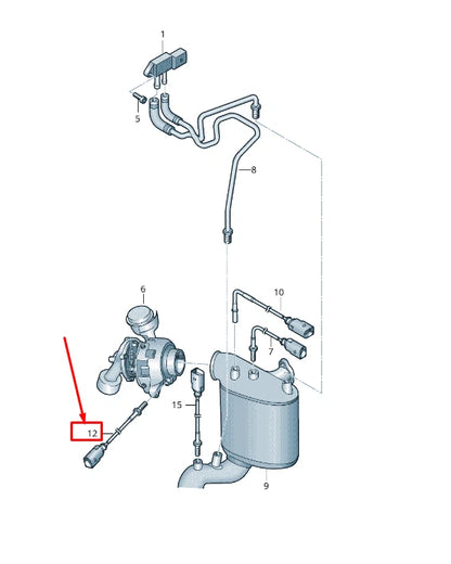 NEW VW GOLF VI 5K MK6 EXHAUST GAS TEMPERATURE SENSOR 03L906088EJ ORIGINAL