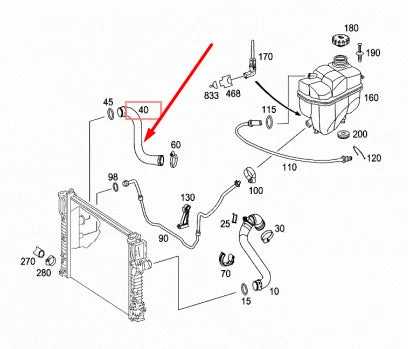 NEW MERCEDES-BENZ E-CLASS W211 LOWER RADIATOR HOSE A2115010482