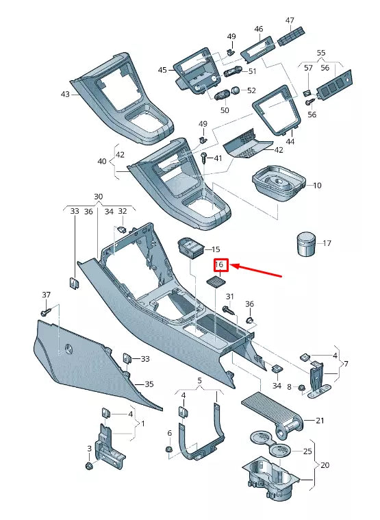 NEW VW SHARAN 7N STOWAGE COMPARTMENT INSERT 7N086313595T