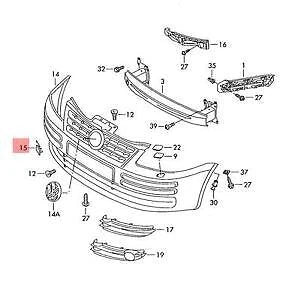 NEW VW CADDY 2KA FRONT BUMPER TOW HOOK COVER 2K5807241BGRU ORIGINAL