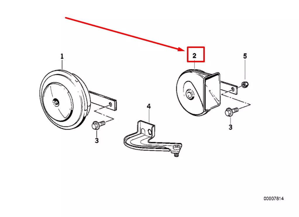 NEW BMW 3 COMPACT E36 HIGH PITCH HORN SIGNAL 61338372738 8372738 ORIGINAL