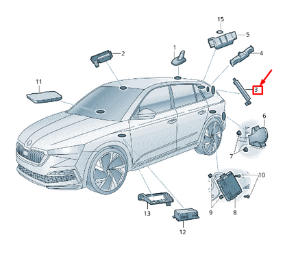 new skoda kamiq screen aerial impedance converter 658035577b original