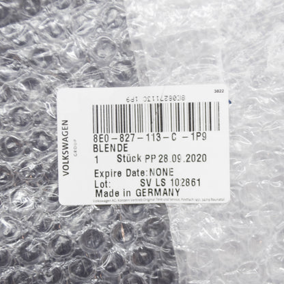 NEW AUDI A3 8P REAR LICENSE PLATE BRACKET 8E0827113C1P9 ORIGINAL