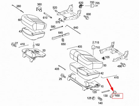 NEW MB GL-CLASS X164 REAR LEFT SEAT RELEASE HANDLE A16492011648K67 ORIGINAL