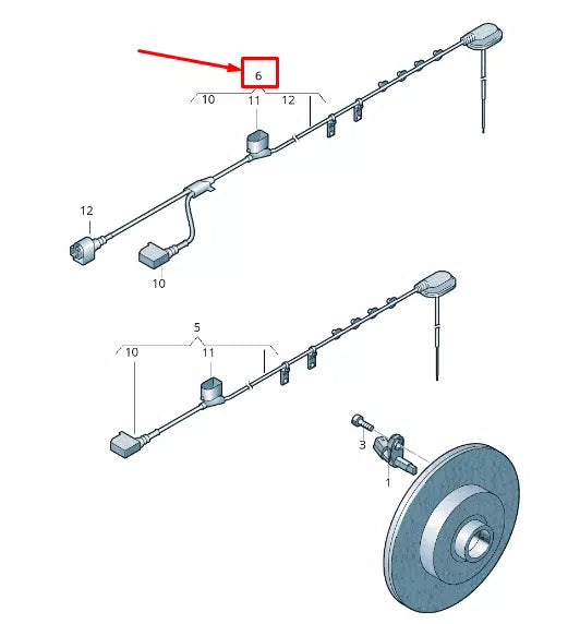 NEW VW SHARAN 7N REAR RIGHT SPEED SENSOR WIRING HARNESS 7N0927904BL