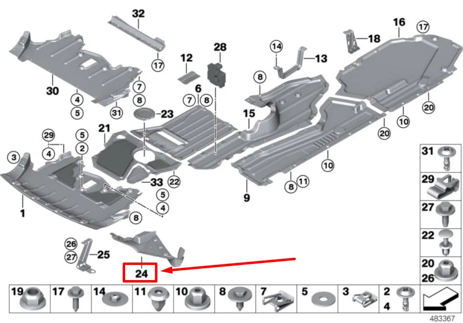 NEW BMW X5 E70 FRONT LEFT ADAPTER PIECE 8037345 51758037345 ORIGINAL