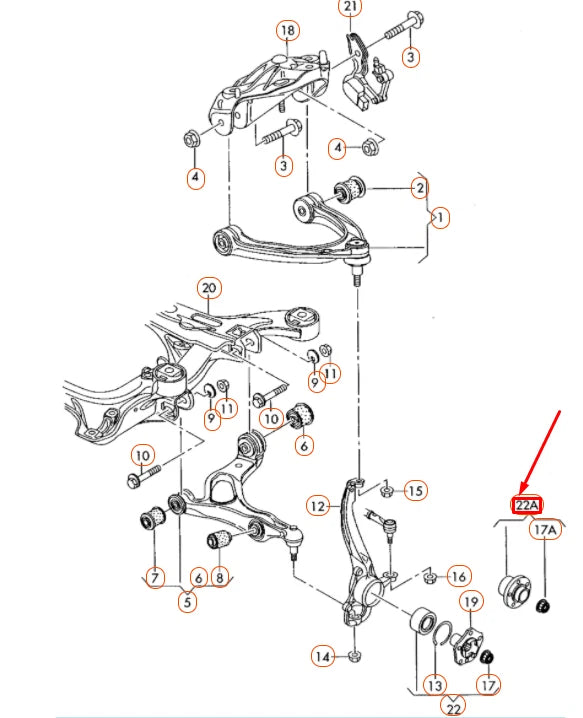 NEW VW TOUAREG 7L FRONT WHEEL BEARING 7H0498611 ORIGINAL