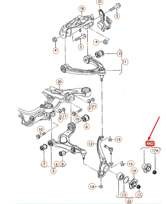 NEW VW TOUAREG 7L FRONT WHEEL BEARING 7H0498611 ORIGINAL