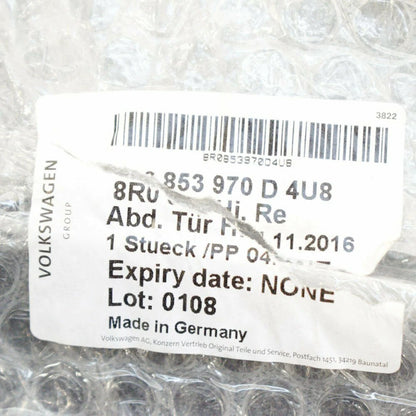 NEW AUDI Q5 8R REAR RIGHT SIDE DOOR LOWER MOLDING 8R0853970D4U8