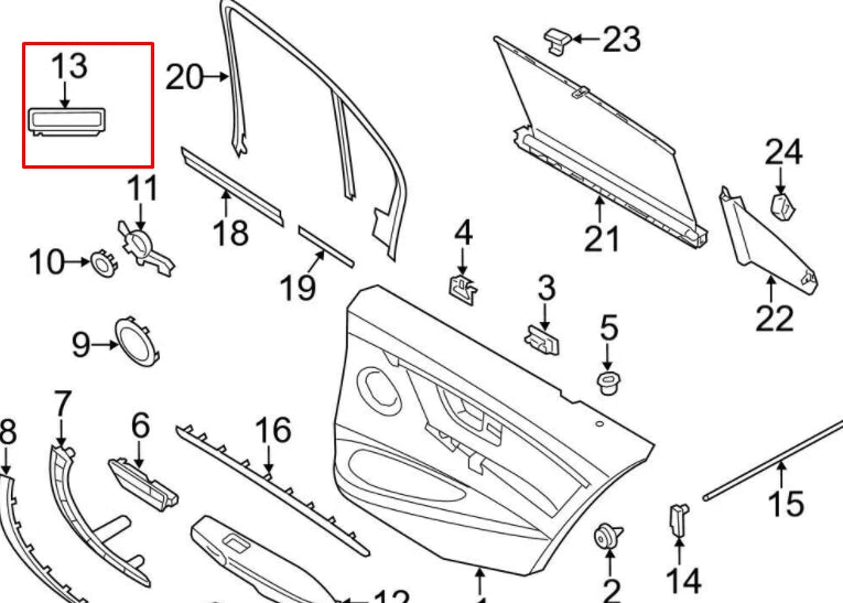 NEW BMW 1 F21 INTERIOR LED COURTESSY LIGHT HIGH POWER 63317941911