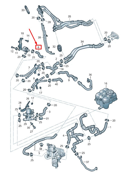 NEW AUDI Q7 4M ENGINE COOLANT HOSE 4M0265379A
