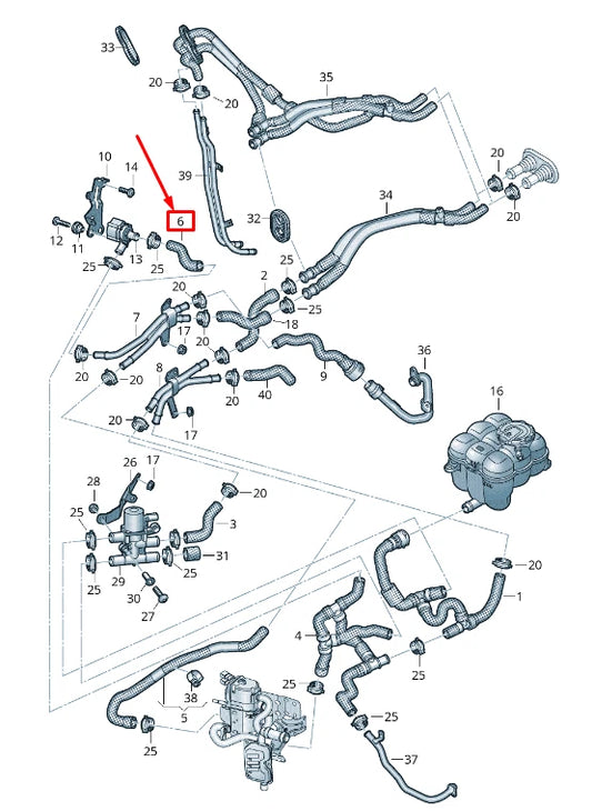 NEW AUDI Q7 4M ENGINE COOLANT HOSE 4M0265379A