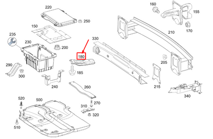 new mercedes-benz gle w167 rear end floor right lower strut a1676140600 original