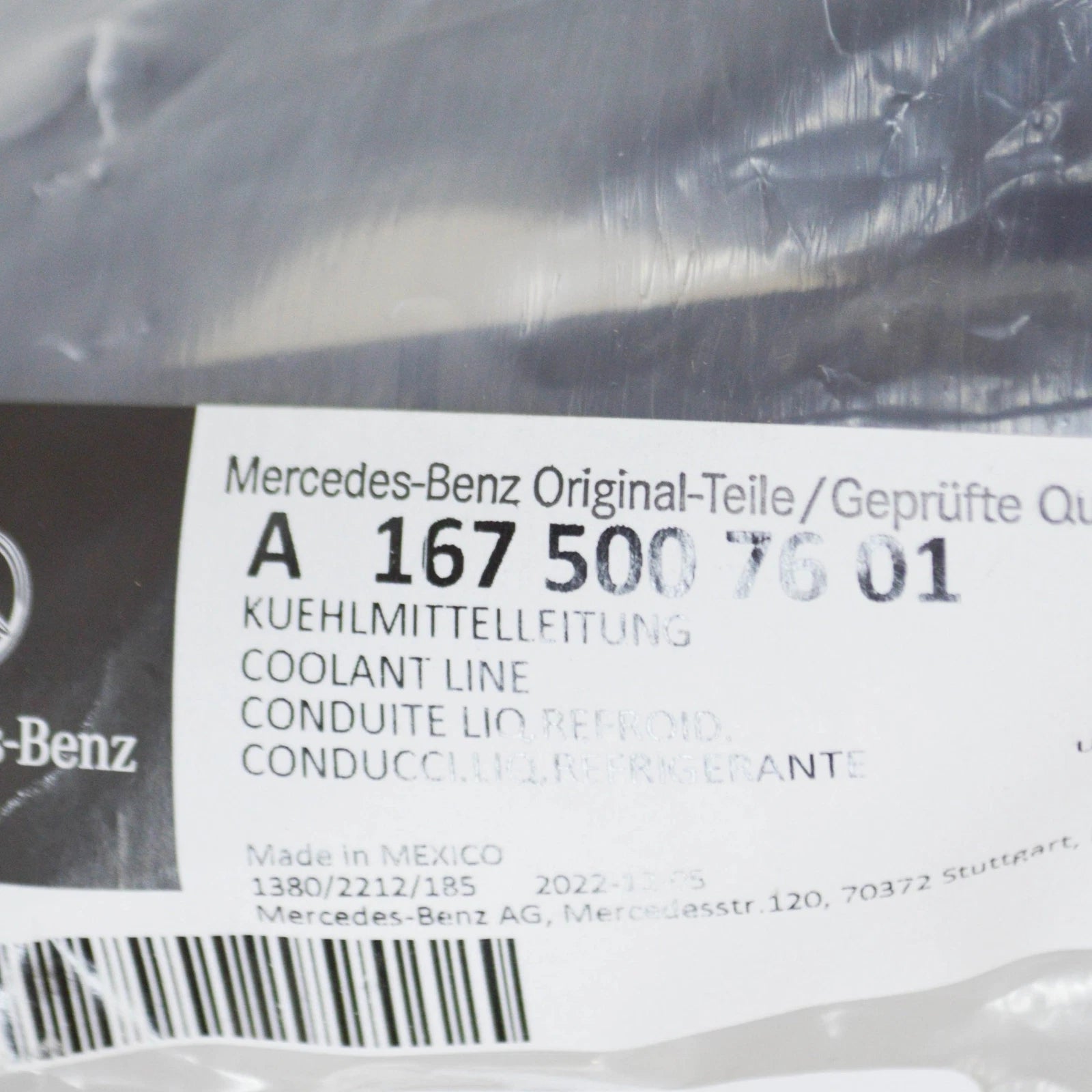 NEW MB GLE W167 SWITCHOVER VALVE TO WATER PUMP COOLANT LINER A1675007601