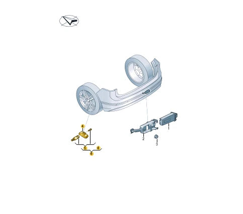 NEW VOLKSWAGEN ARTEON 3H7 TYRE PRESSURE CONTROL KIT REPAIR 5Q0998270F ORIGINAL