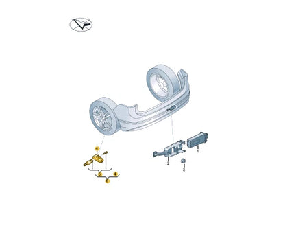 NEW VOLKSWAGEN ARTEON 3H7 TYRE PRESSURE CONTROL KIT REPAIR 5Q0998270F ORIGINAL