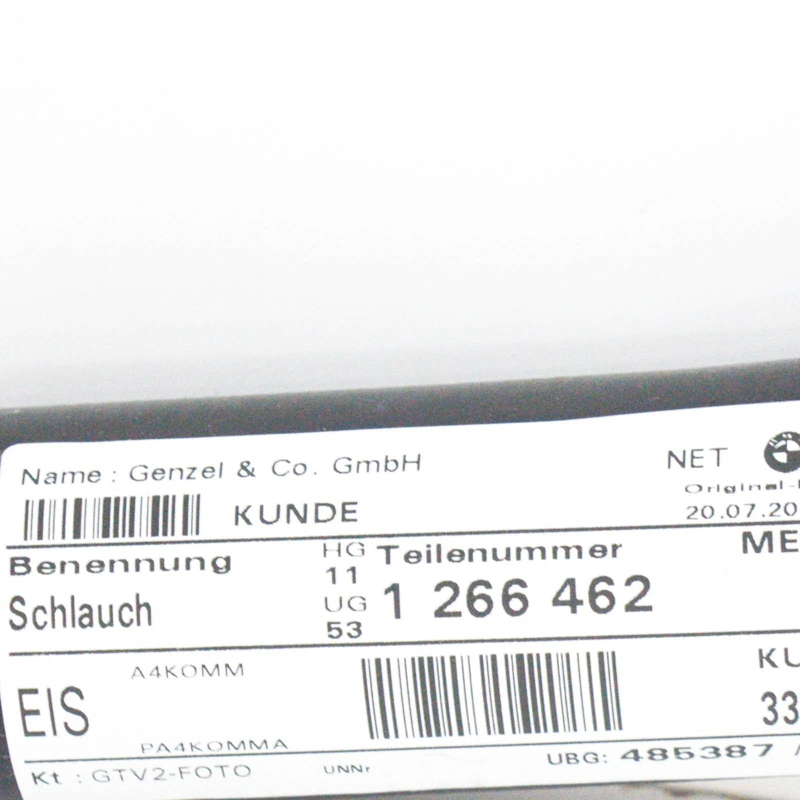 NEW BMW 6 E24 RADIATOR LOWER HOSE 11531266462 ORIGINAL