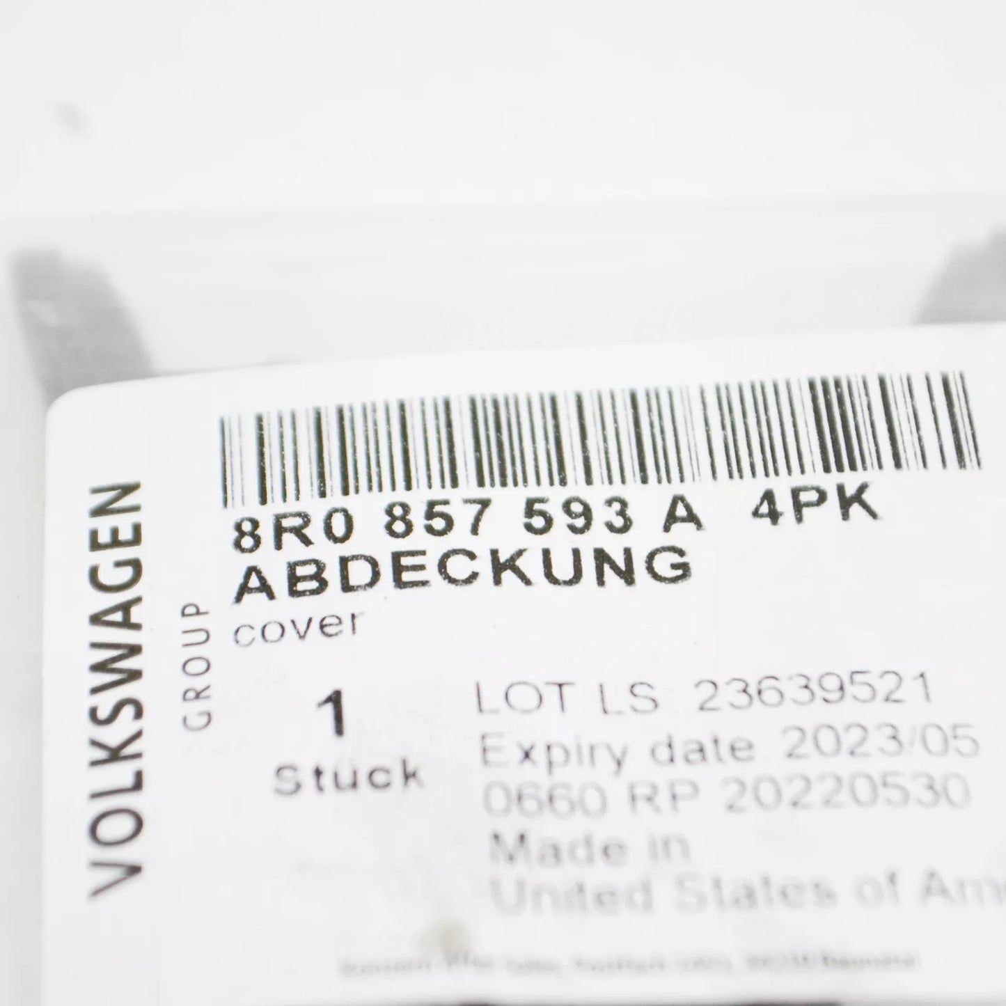 NEW AUDI Q7 4L OTHER INTERIOR PARTS 8R0857593A4PK 2013 11353484 ORIGINAL