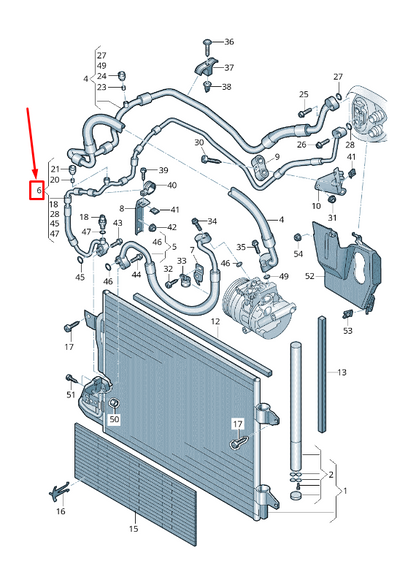 new vw beetle 5c a/c refrigerant line 5c0820741bq original