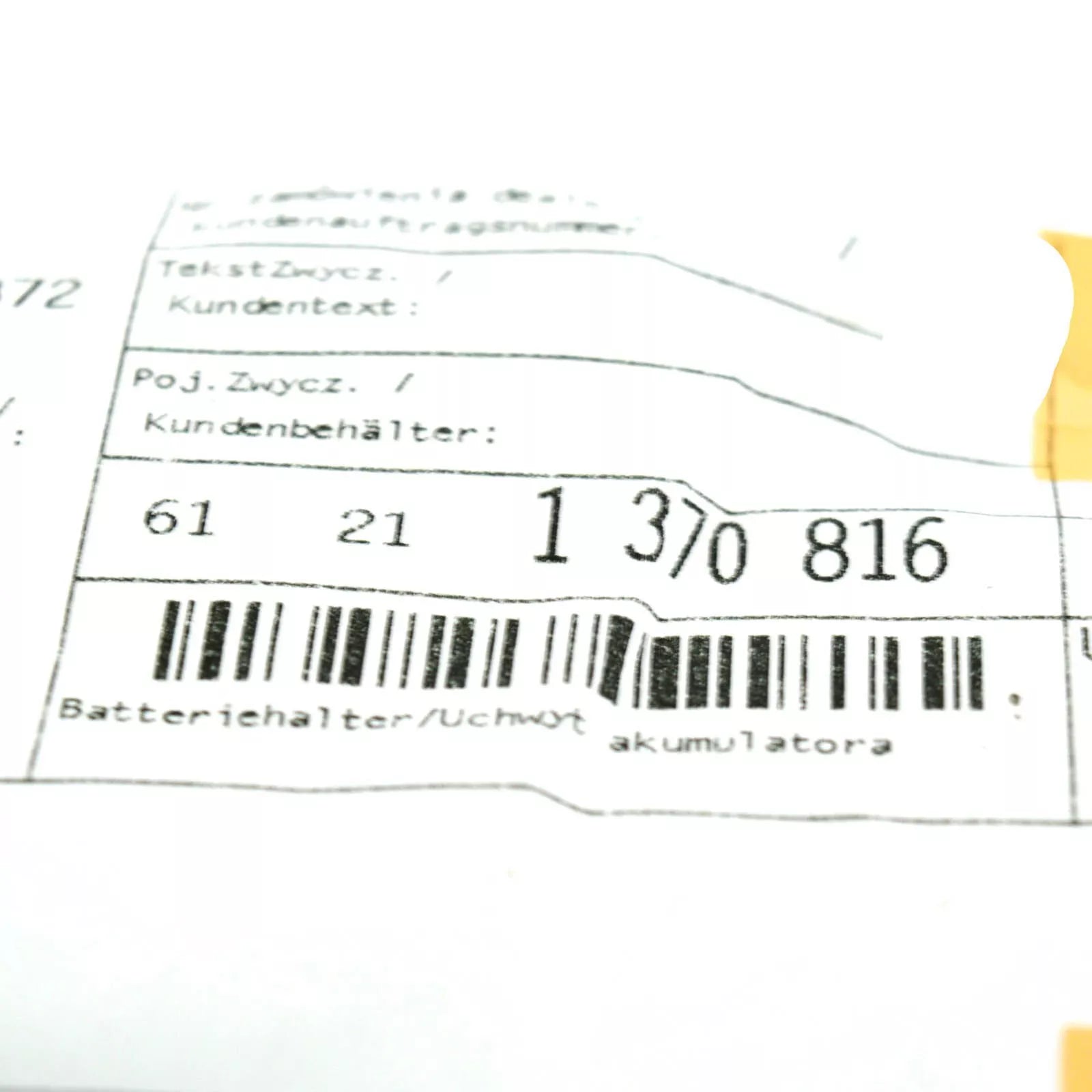 NEW BMW 3 E30 BATTERY HOLDER 61211370816 1370816 ORIGINAL