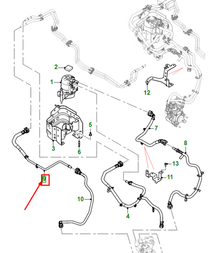 new jaguar e-pace x540 fuel return pipe j9c26411 original