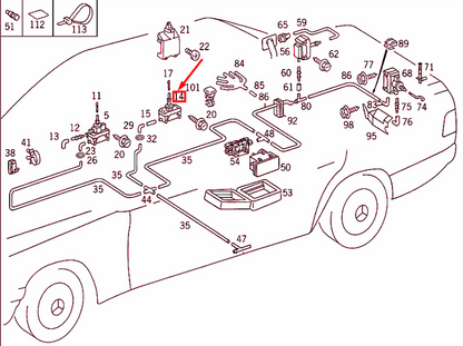NEW MERCEDES BENZ SL R129 REAR DOOR LOCK ELEMENT A1248001775 ORIGINAL