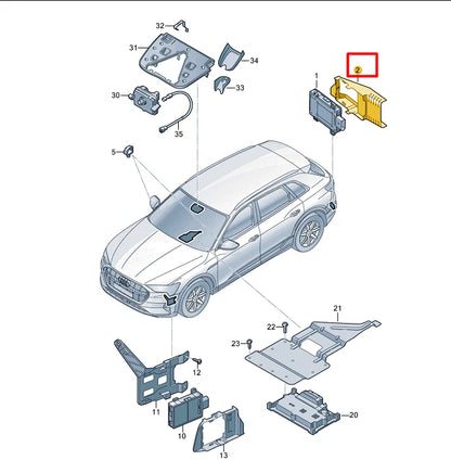 NEW AUDI E-TRON SPORTBACK GEA RIGHT SIDE CONTROL UNIT SHIELD 4KE907694 ORIGINAL