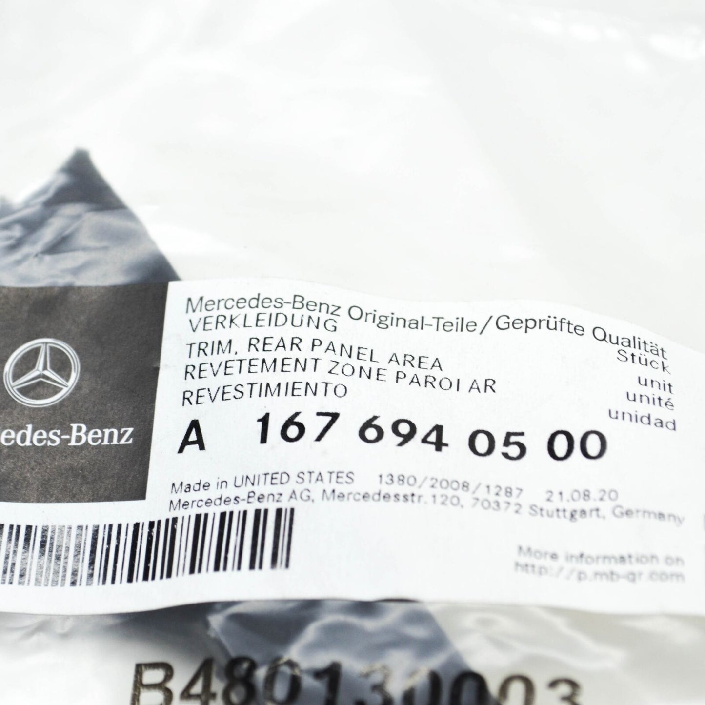 new mercedes-benz gle w167 left rear end door trim a1676940500 original