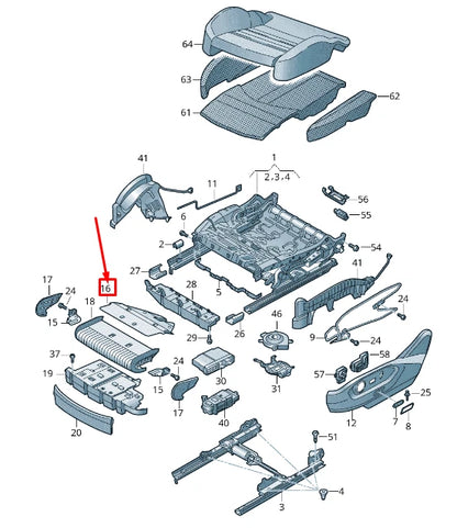 NEW VW TOUAREG CR FRONT SEAT ADJUSTMENT COVER 760881152