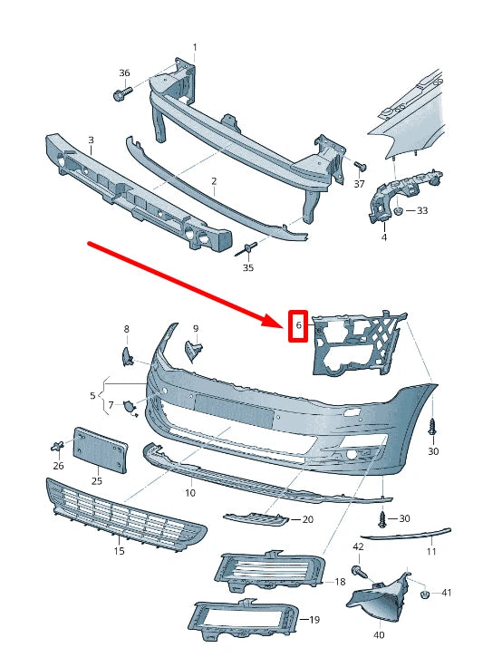 NEW VW GOLF MK7 FRONT RIGHT BUMPER BRACKET 5G0807724B