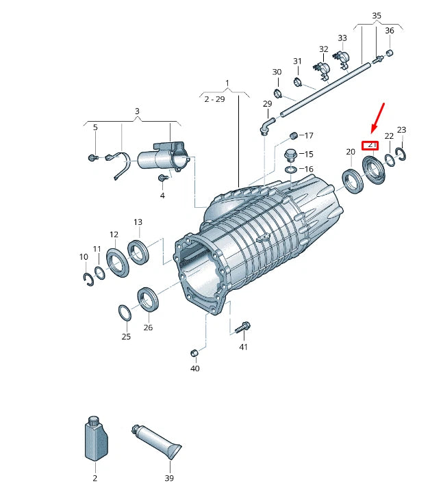 NEW VW TOUAREG 7P MK2 TRANSFER BOX REAR PROTECTIVE RING 0BV341375