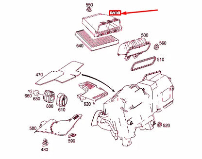NEW MERCEDES-BENZ E W211 AIR FILTER COVER HOUSING LHD A2118300003
