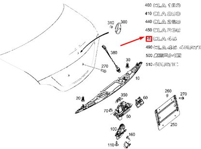 new mercedes-benz cla c117 amg rear model plate a1178170015 original