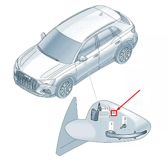 NEW AUDI Q2 GA RIGHT LANE CHANGE ASSIST WARNING DISPLAY RHD 81C949146