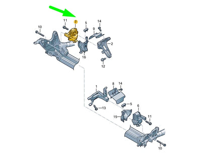 NEW AUDI A6 C7 RIGHT ENGINE HYDRO-MOUNTING 4G0199381PM ORIGINAL