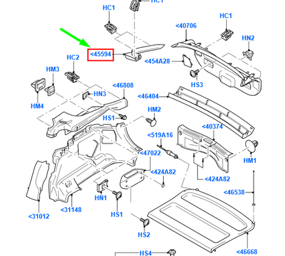 new ford mondeo mk3 tailgate right trim assy 7s71-a42906-ah3zhe 1825035 original