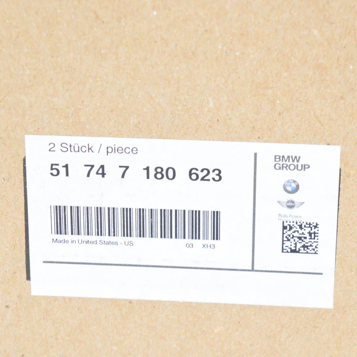 NEW BMW X6 E71 FRONT LEFT BRAKE AIR DUCT 51747180623 7180623 ORIGINAL