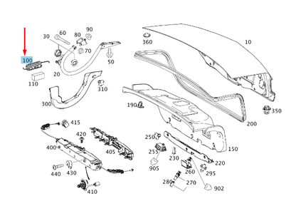 NEW MERCEDES-BENZ E W212 TRUNK LID TENSION SPRING A2127570129 ORIGINAL