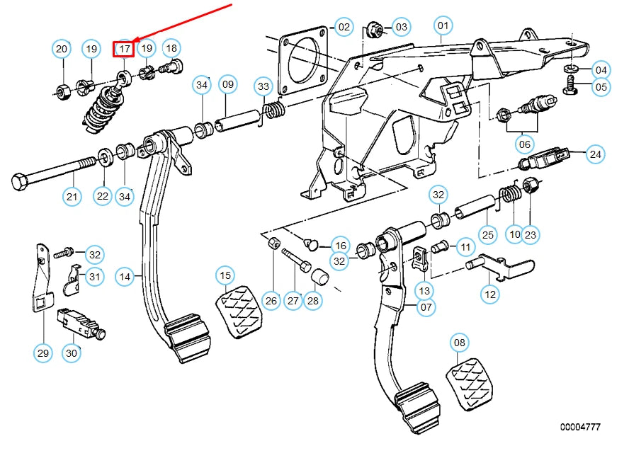 NEW BMW 5 E34 CLUTCH PEDAL SPRING 35311152540 1152540 ORIGINAL