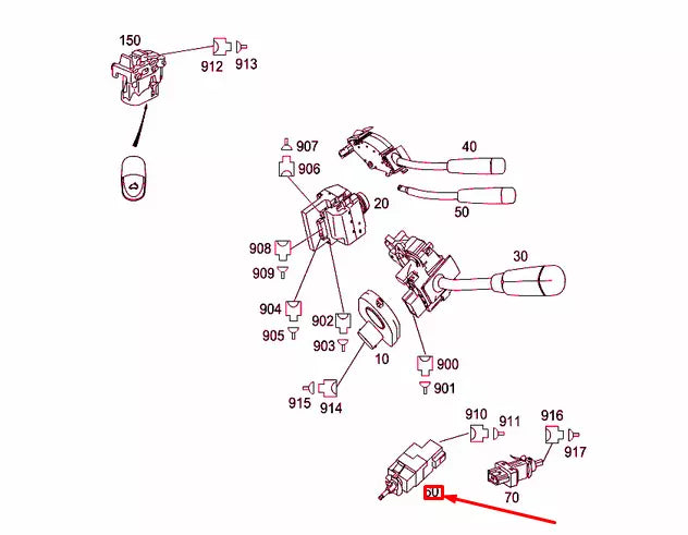 NEW MERCEDES-BENZ VITO W639 BRAKE LIGHT SWITCH A0015459609 ORIGINAL