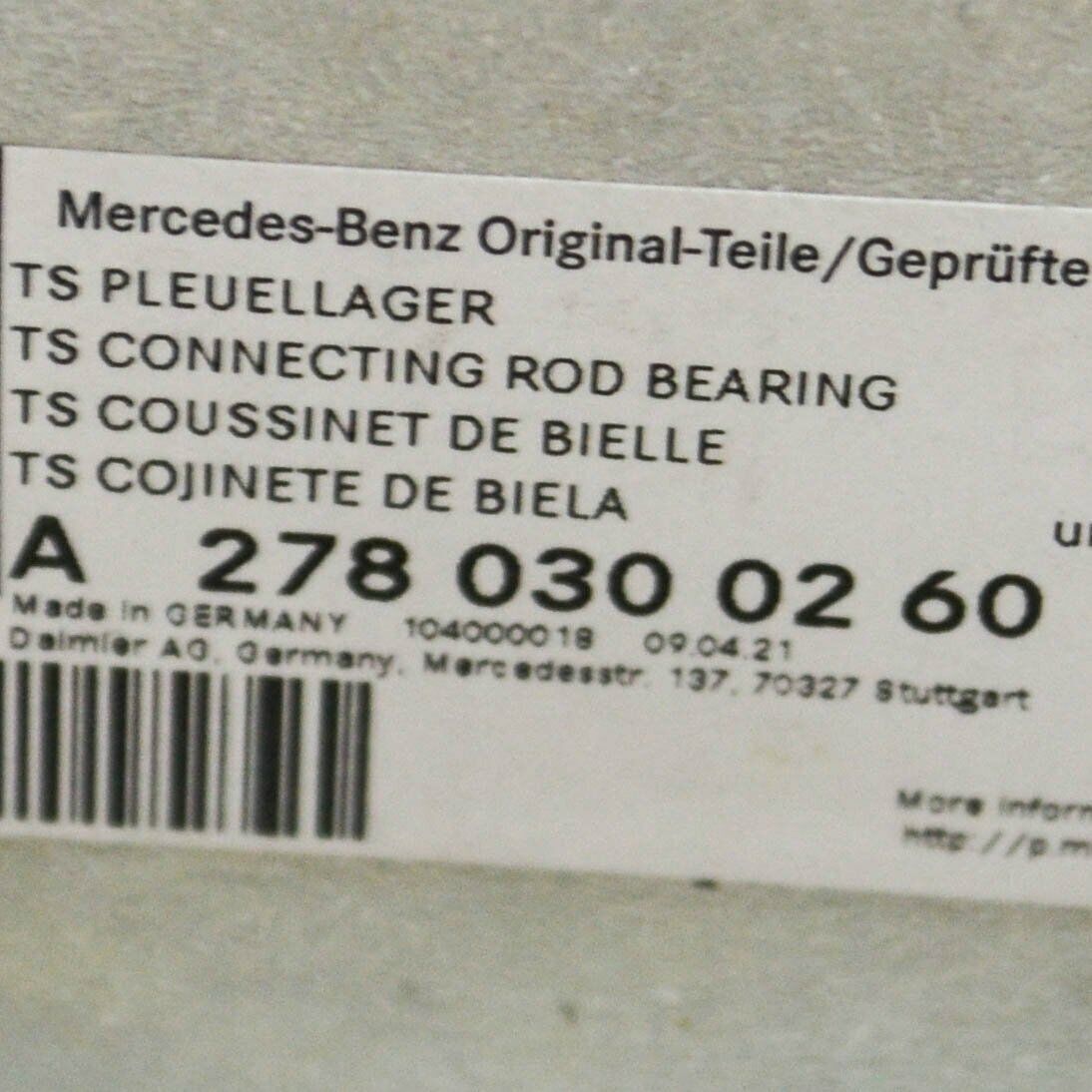 NEW MERCEDES-BENZ GLE W166 ENGINE CONNECTING ROD BEARING A2780300260 ORIGINAL