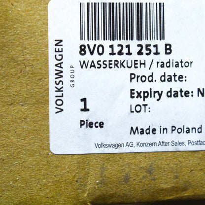 NEW AUDI RS3 8V ENGINE COOLING RADIATOR 8V0121251B ORIGINAL