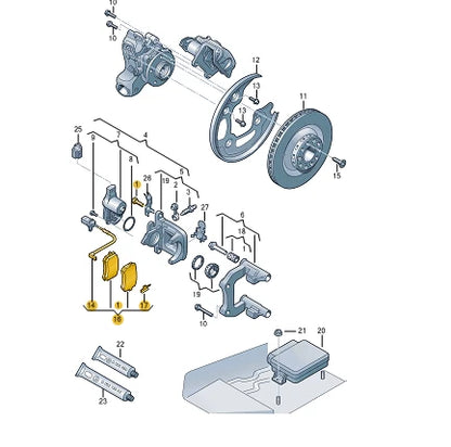 NEW AUDI A6 AVANT C6 REAR BRAKE PADS SET 4G0698451L ORIGINAL
