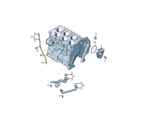 NEW VOLKSWAGEN ATLAS CA1 ENGINE OIL DIPSTICK TUBE 03H115629P