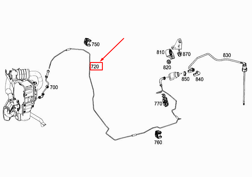 new mercedes-benz a w177 fuel line a2474701064 original