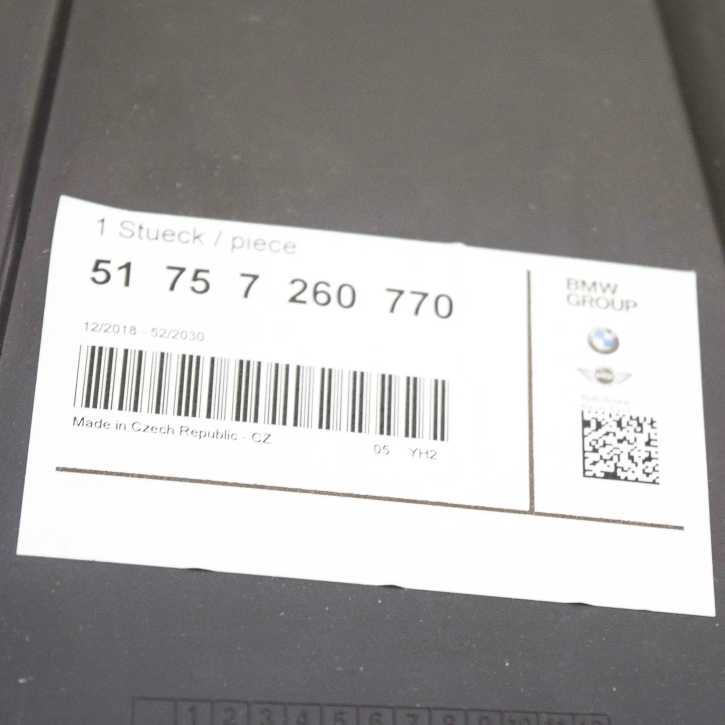 NEW BMW 3 GT F34 REAR RIGHT UNDERBODY GUARD SHIELD 51757260770 7260770 ORIGINAL