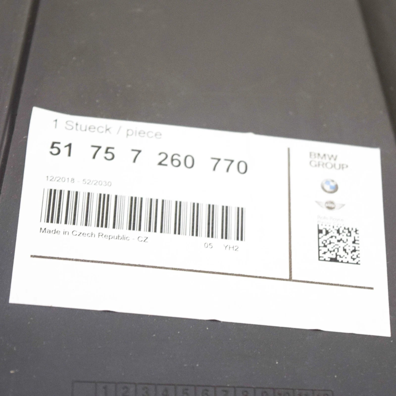 NEW BMW 3 GT F34 REAR RIGHT UNDERBODY GUARD SHIELD 51757260770 7260770 ORIGINAL