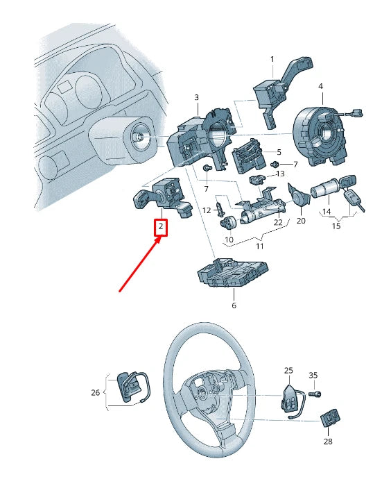NEW AUDI A3 SPORTBACK 8P LEFT INDICATOR STALK SWITCH 1K0953513E9B9 ORIGINAL