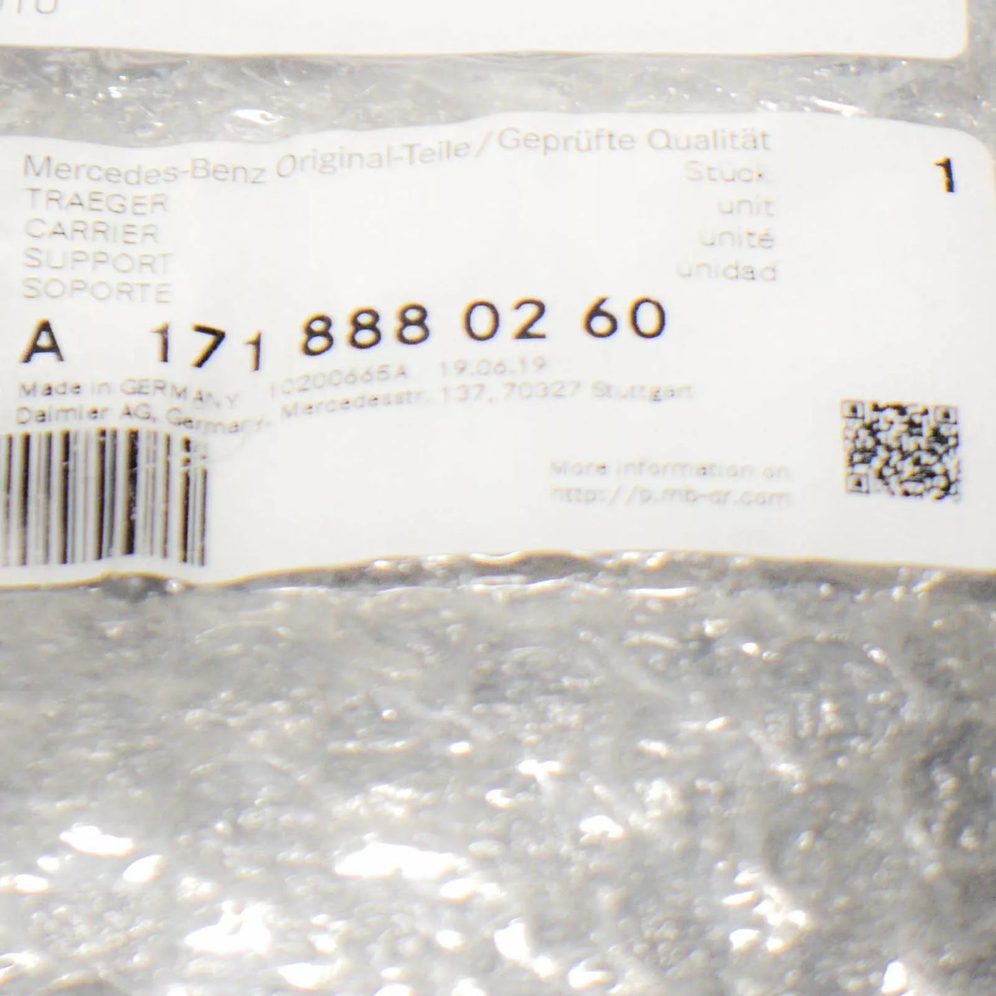 NEW MERCEDES-BENZ SLK R171 RADIATOR GRILLE A1718880260 ORIGINAL